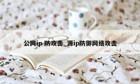 公网ip 防攻击_源ip防御网络攻击