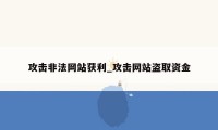 攻击非法网站获利_攻击网站盗取资金