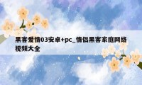 黑客爱情03安卓+pc_情侣黑客家庭网络视频大全