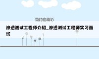 渗透测试工程师介绍_渗透测试工程师实习面试