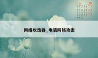 网络攻击器_电装网络攻击