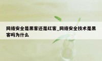 网络安全是黑客还是红客_网络安全技术是黑客吗为什么