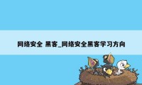 网络安全 黑客_网络安全黑客学习方向