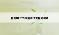 包含NEPTS渗透测试流程的词条