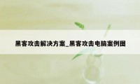 黑客攻击解决方案_黑客攻击电脑案例图