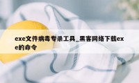 exe文件病毒专杀工具_黑客网络下载exe的命令