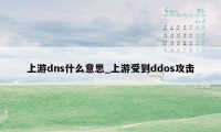 上游dns什么意思_上游受到ddos攻击