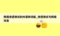 网络渗透测试的内容和功能_渗透测试与网络攻击